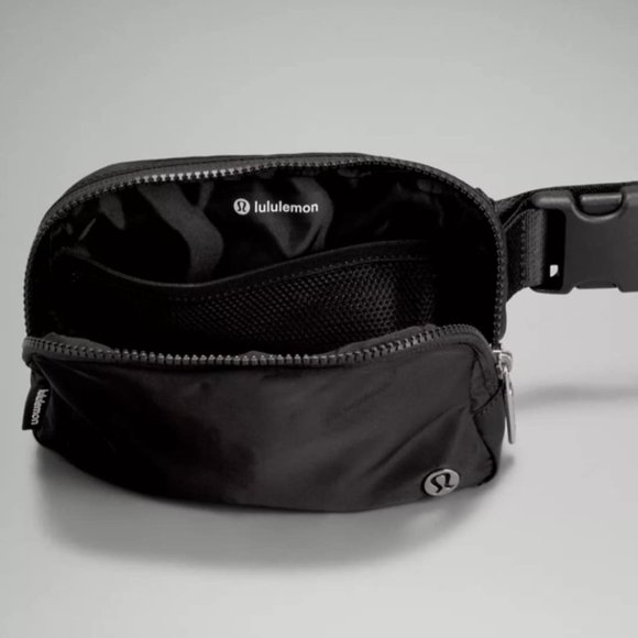 NEW lululemon athletics Belt Bag 1L Crossover Slingbag Purse Black White Logo - Picture 6 of 8